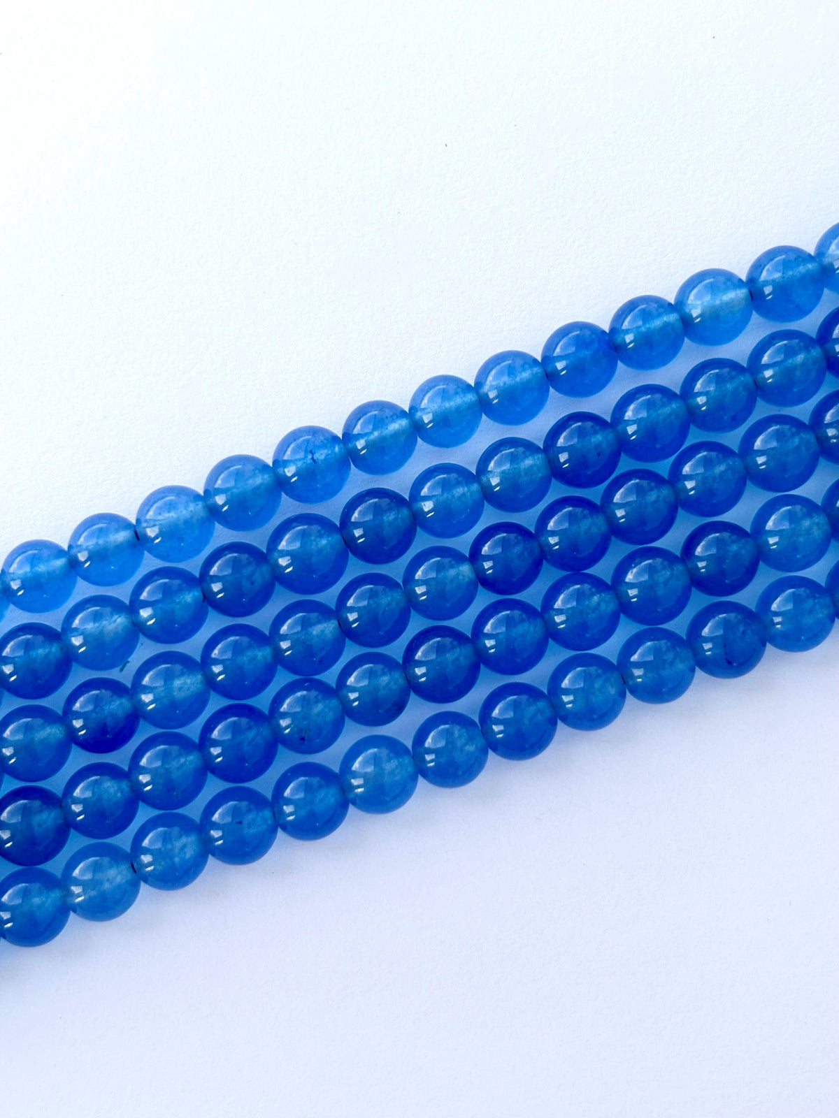 Natural Electric Blue Quartz Round Beads for Jewelry Making