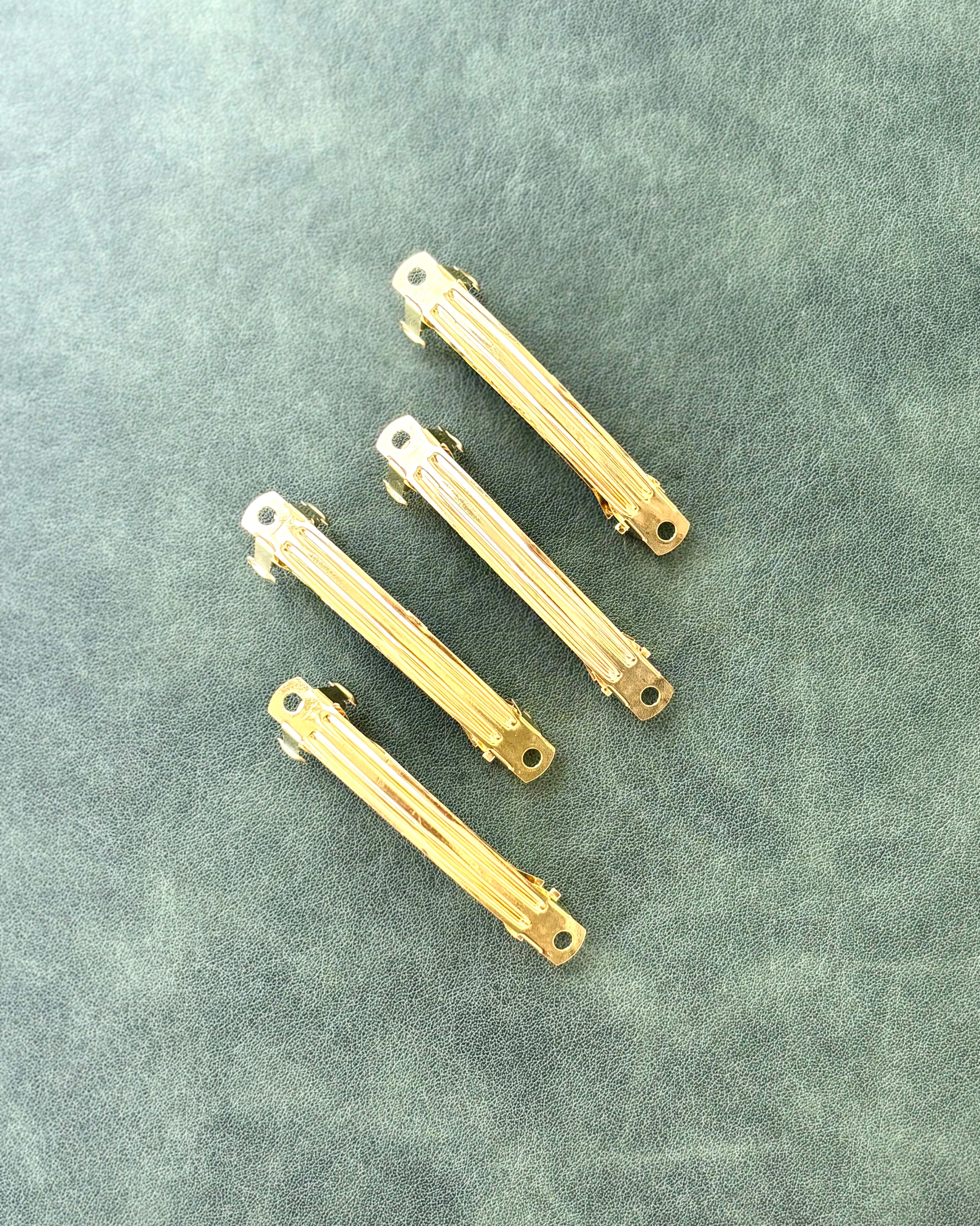 Gold Barrette Hair Clip Bases 2.5 Inches
