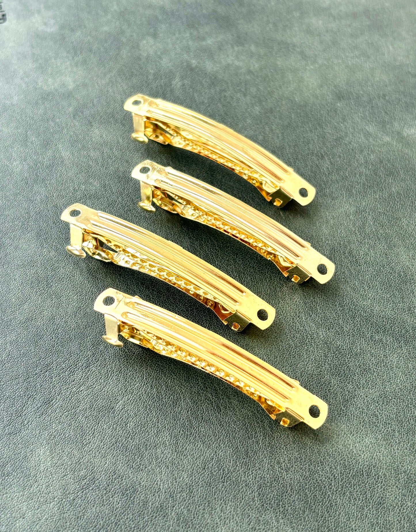 Gold Barrette Hair Clip Bases 2.5 Inches