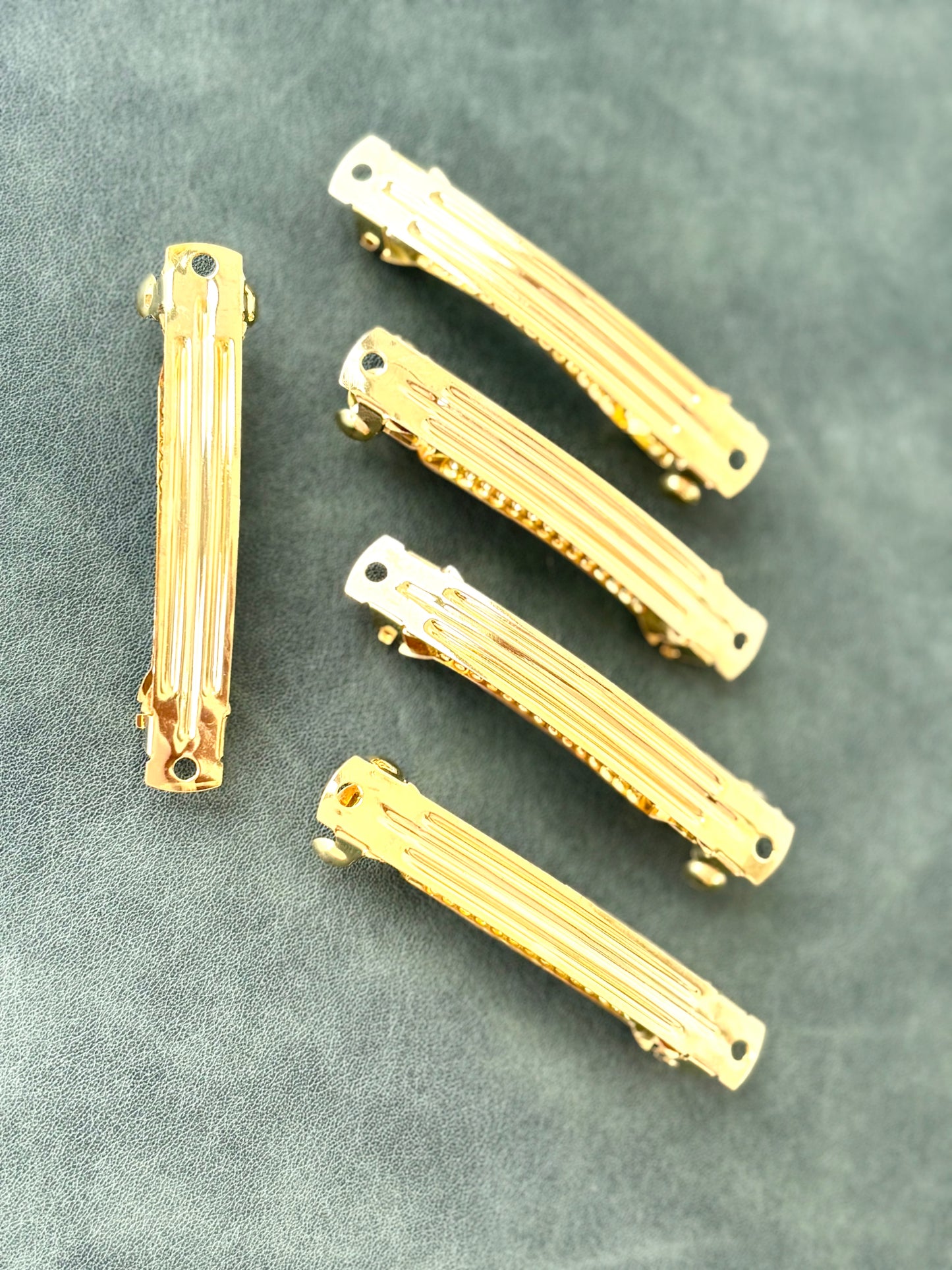 Gold Barrette Hair Clip Bases 2.5 Inches