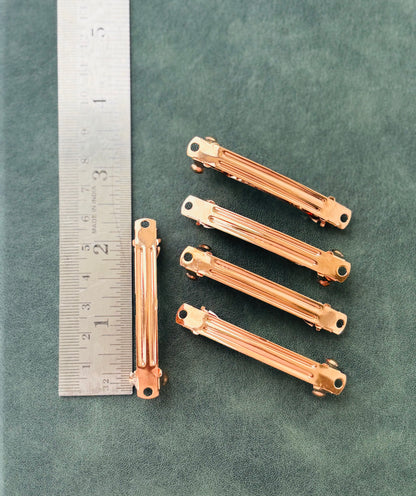 Copper Barrette Hair Clip Bases 2 Inches