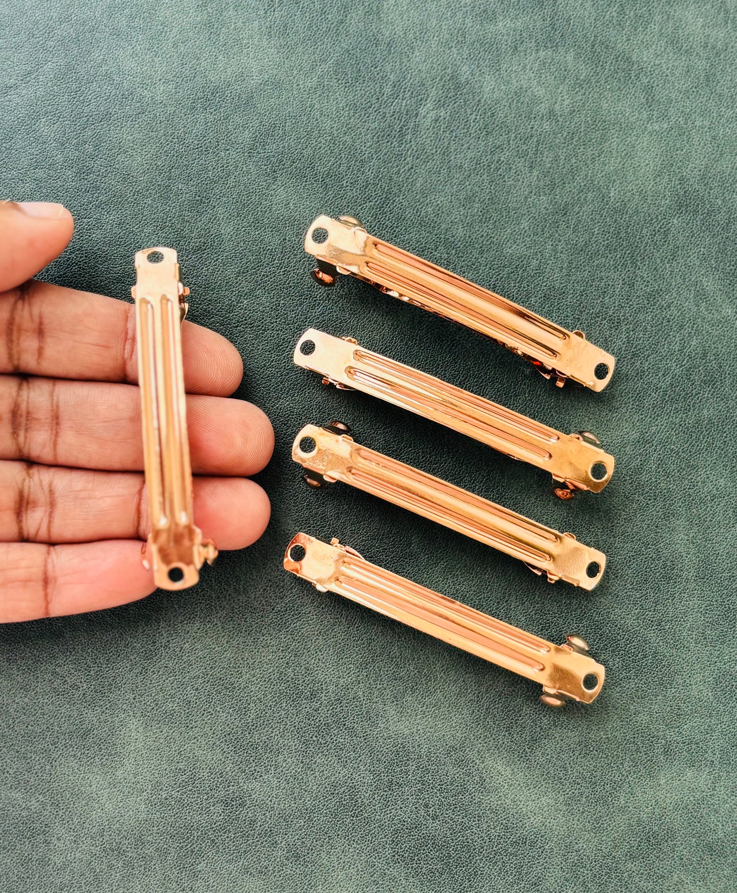 Copper Barrette Hair Clip Bases 2 Inches