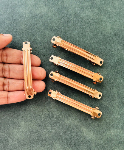 Copper Barrette Hair Clip Bases 2 Inches