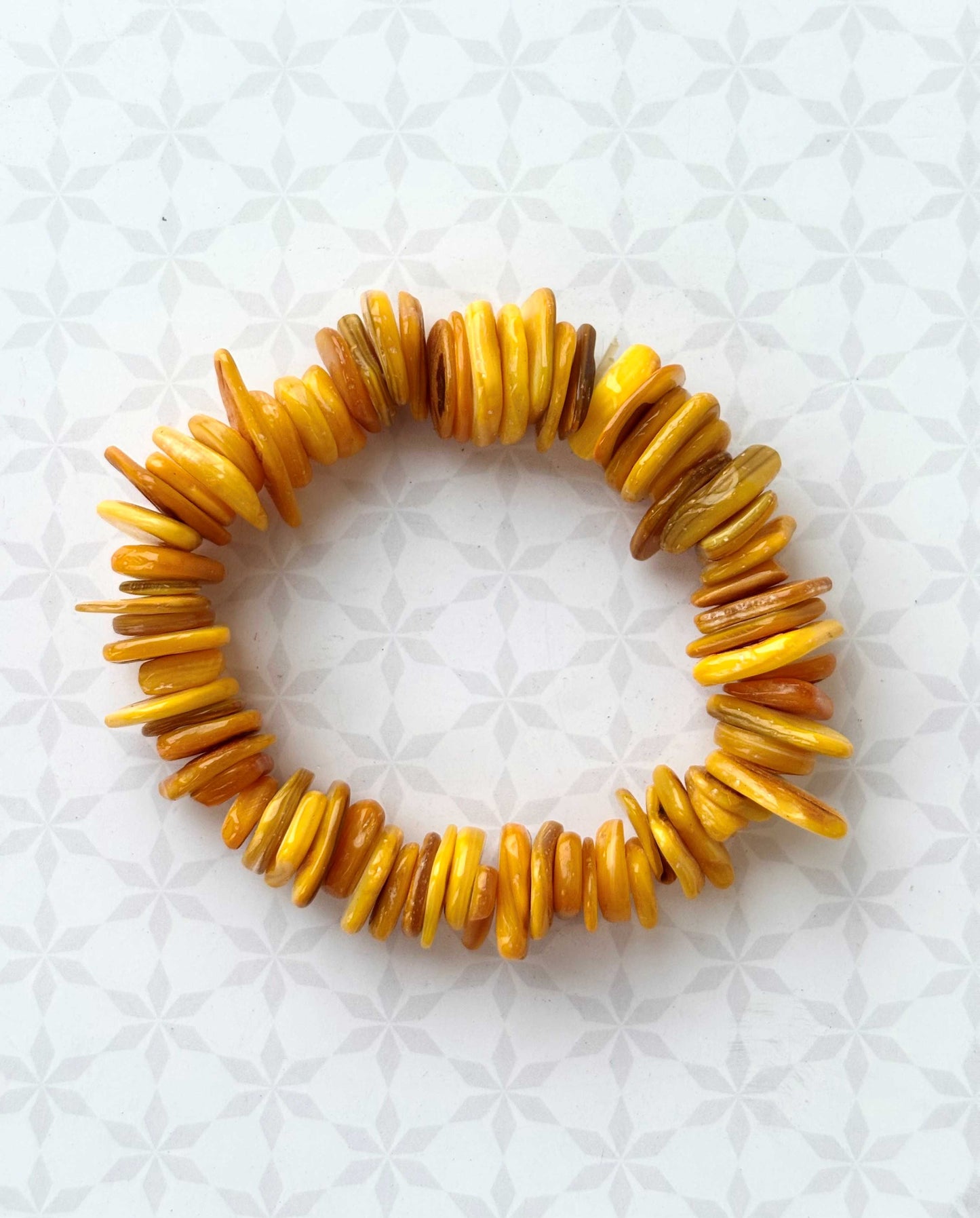 Amber Shell Chip Bracelet