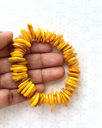 Amber Shell Chip Bracelet