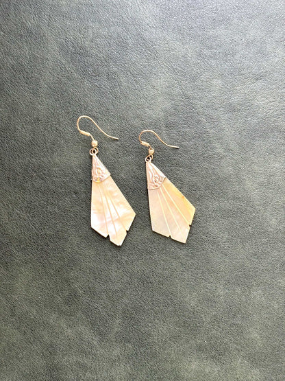 MOP Geometric Kite Drop Earrings Design 4