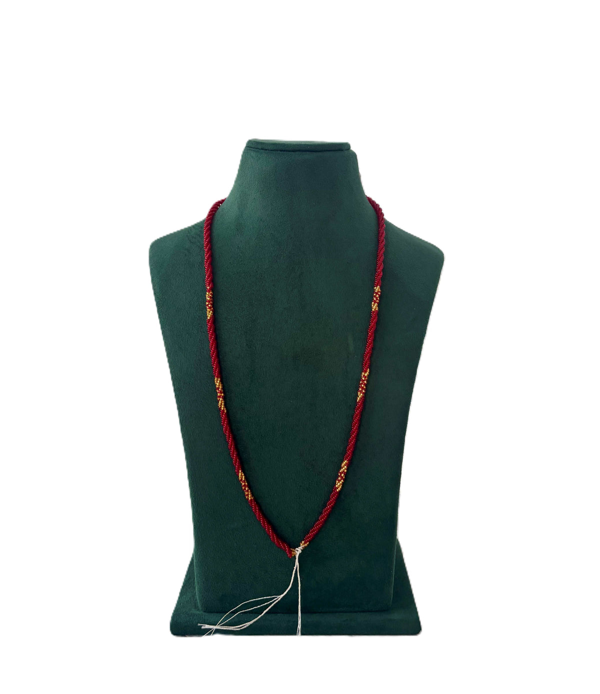 Black, Maroon and Gold Beaded Semi-Finished Chain Design 15
