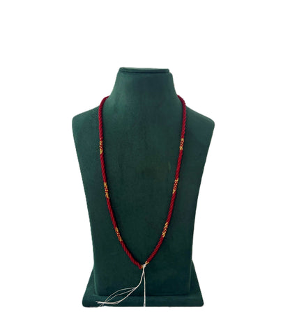 Black, Maroon and Gold Beaded Semi-Finished Chain Design 15