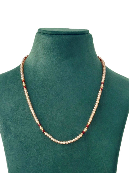 Champagne Beaded Crystal Finished Necklace