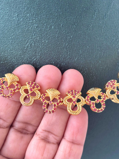 Gold-Plated Clover Charm Necklace