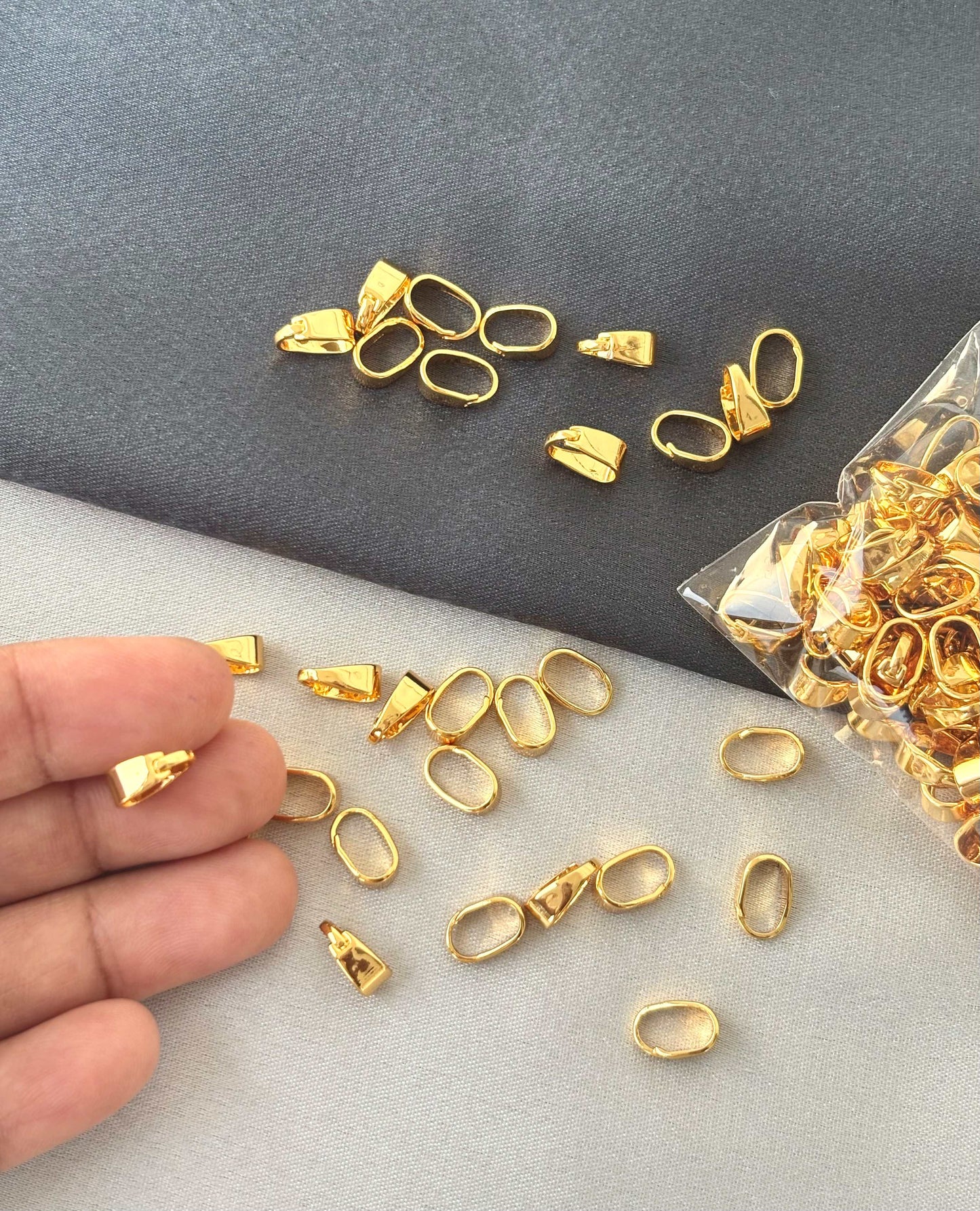 Premium Gold-Plated Large Pendant Bails