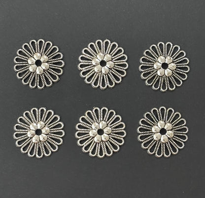 Intricate Filigree Flower Metal Connectors