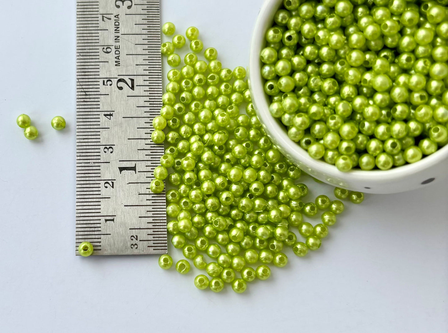 Light Green Pearl Beads 3MM