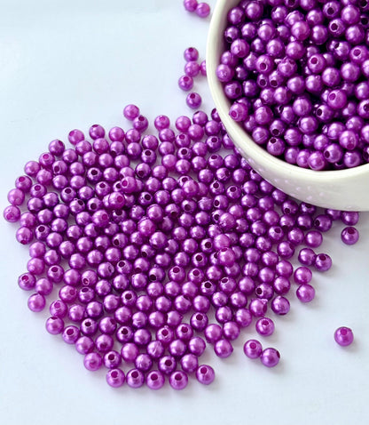 Violet Pearl Beads 3MM