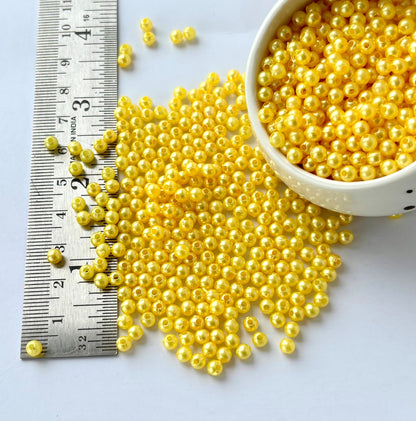 Yellow Pearl Beads 3MM