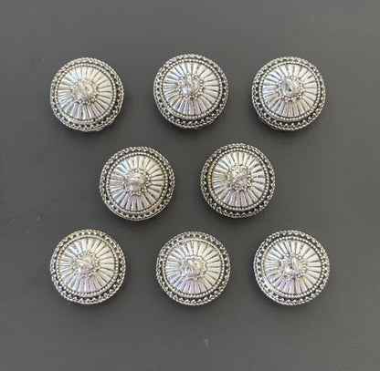 Traditional Dome Design Antique Silver Jhumka Base