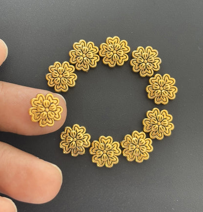 Floral Metallic Beads
