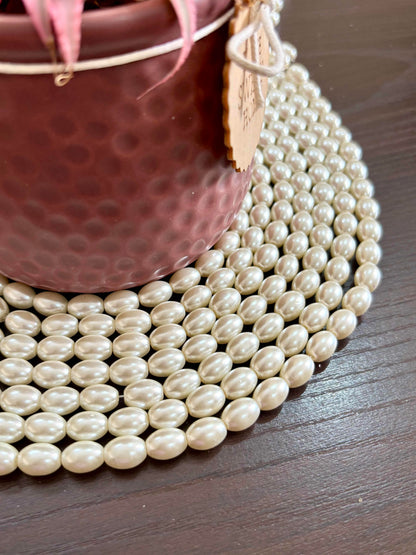 Oval Shape Pearl Beads