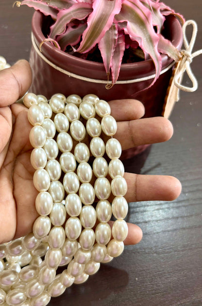 Oval Shape Pearl Beads