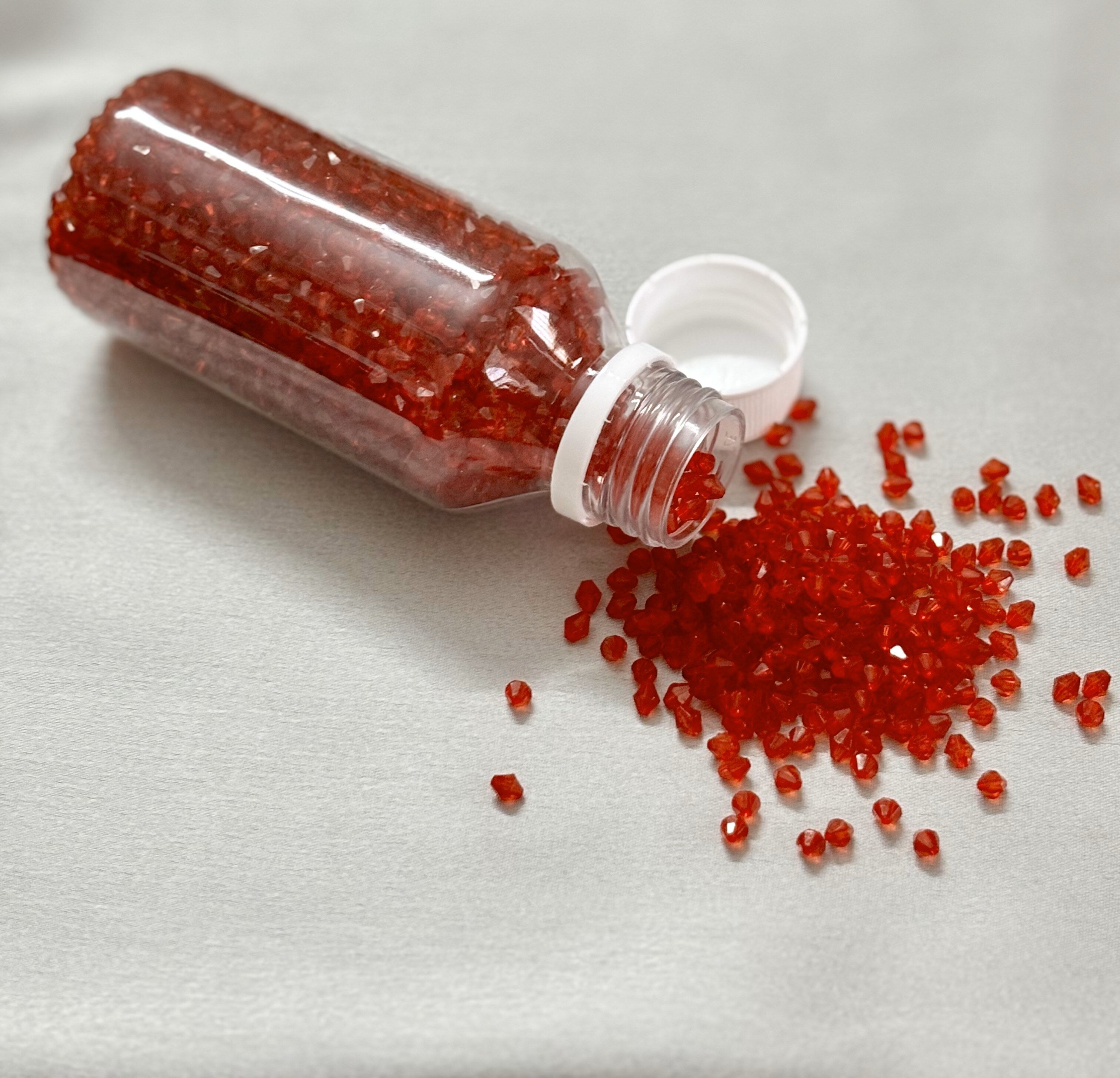 Red Bicone Beads