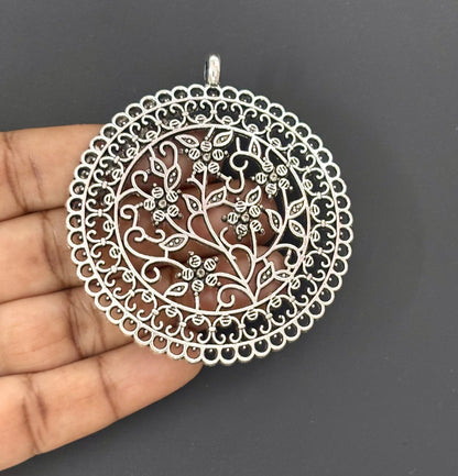 Mystic Whispers - Intricate Silver Pendant