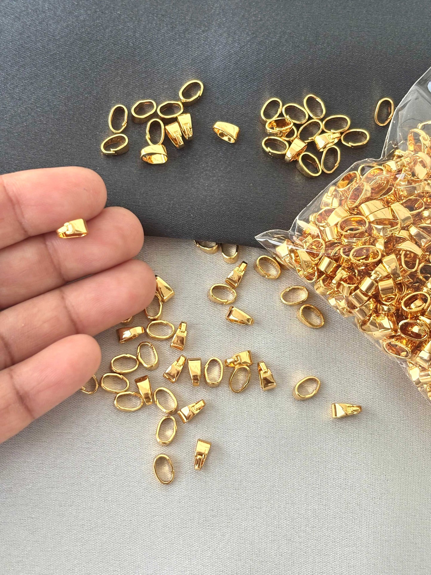 Premium Gold-Plated Small Pendant Bails